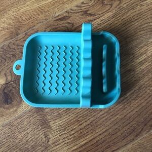 Teal Silicone spoon holder